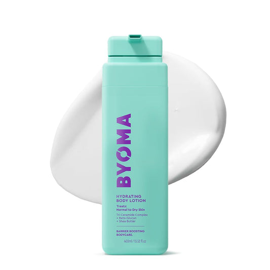 BYOMA Hydrating Body Lotion (400ml) For Normal to Dry Skin - Creamy Body Moisturiser with Tri-Ceramide Complex, Nourishes, Hydrates and Protects Skin Barrier, Vegan