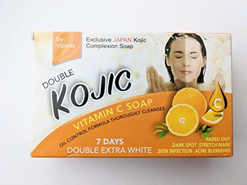 Vipada Orange Vit C [+collagen] & Gluta + Double Kojic Soap 160g BAR *Double White* (12)