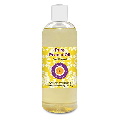 Deve Herbes Pure Peanut Oil (Arachis hypogeae) Non-Sticky | Non-Greasy | For Cooking, Massage, Hair & Skin Care 200ml