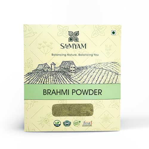 SAMYAM Brahmi Powder - 200g Pack | Ayurvedic Supplement for Memory, Intelligence and Concentration