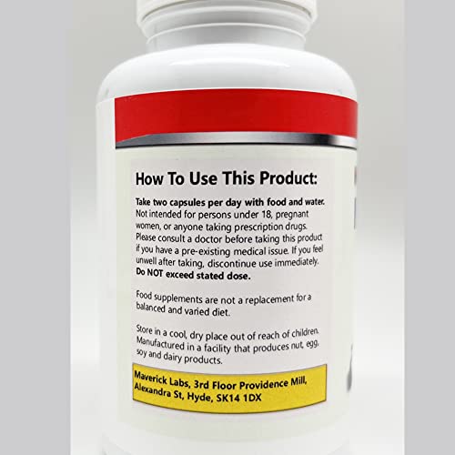 SupaMale Magnesium Malate Pure Capsules 800mg Per Capsule - NO Fillers - Vegetarian and Vegan Safe