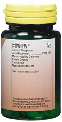 Health Plus Zinc 15mg Mineral Supplement - 90 Tablets