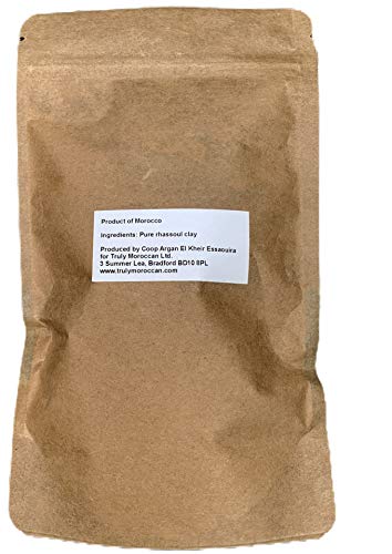 Truly Moroccan Rhassoul Clay, Hair & Face Mask for Deep Pore Cleansing - 250g - Ultra Pure Moroccan Ghassoul