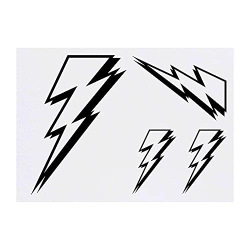 Azeeda 4 x 'Lightning Bolt' Temporary Tattoos (TO00042217)