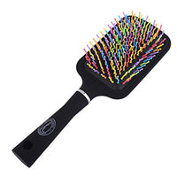 Fine Lines Multi-Coloured Paddle Brush - 11 Row with Wavy Bristles