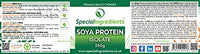 SPECIAL INGREDIENTS Special Ingredients SOYA Protein Isolate Powder 250g Vegan, Non-GMO, Gluten Free, Lactose Free, Plant Based - Recyclable Container