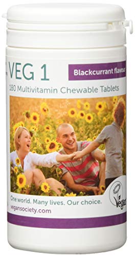 Veg1 Blackcurrant Multivitamins and Minerals Tablets - Pack of 180 Tablets