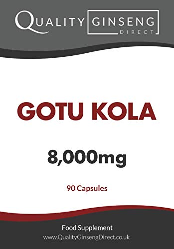 Quality Ginseng Direct GOTU KOLA - 8,000mg Capsules - Powerful Formula (90 Capsules)