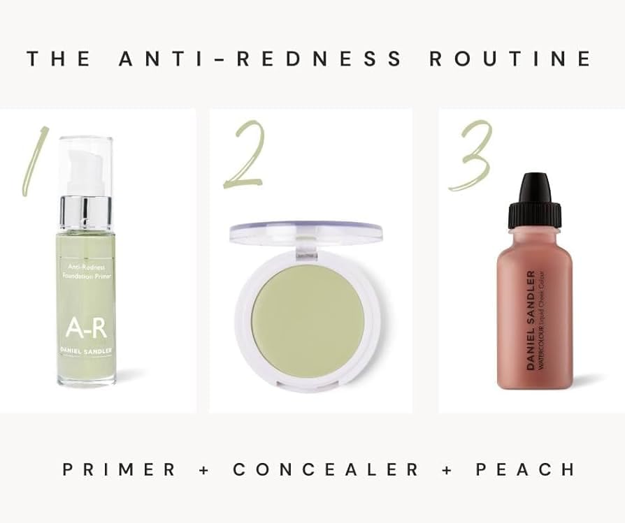 Daniel Sandler ANTI-REDNESS CONCEALER - Colour-Correcting Green Concealer for Redness, Rosacea, Blemishes & Acne - Highly Pigmented, Soothing Formula with Calendula & Vitamin E, Lightweight Texture
