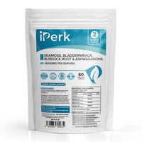 iperk iPerk Sea Moss Complex: Bladderwrack, Burdock & Ashwagandha - 14,000mg High Potency Formula - 60 Vegan Capsules - UK Manufactured