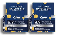 2x Cien - Lidl | Q10 Intense - Night Cream | Anti Ageing Firming | Prevents & Minimises Wrinkles | 50mL Each