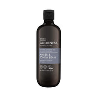 Baylis & Harding Men's Natural Shower Gel 500 ml Goodness Amber & Tonka Bean - Vegan