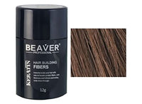 Beaver Hair Building Fibers – Instantly Conceal Thinning Hair & Bald Spots – Natural Keratin Hair Thickening Powder for Men & Women (12g - Medium Brown)