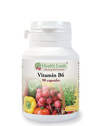 Health Leads ...Working With Nature Vitamin B6 (Pyridoxine) 100mg x 90 Capsules - Magnesium Stearate Free!