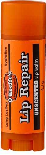 O'Keeffe's Lip Repair Unscented Lip Balm 4.2g (Pack of 3) White