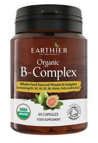 Organic Vitamin B Complex from Whole Foods - Blend of All 8 B Vitamins per Capsule - Vegan - 60 Capsules