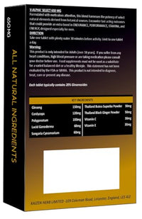 V-ALPHA Select - Longer, Stronger, and Harder – Performance and Stamina Endurance Booster Herbal Supplement for Men with Ginseng – 10 Tablets