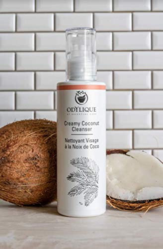 Odylique - Organic Cleanser Sensitive Skin 200ml - Creamy Coconut Cleanser – With Soothing Rose & Detoxifying Lemon - Natural Cleanser Face