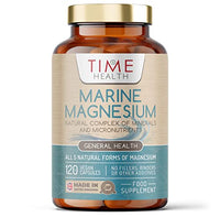 Time Health Marine Magnesium Purified Sea Water & Trace Minerals EU Source 308mg of Magnesium (120 Capsule Pouch)