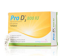 Pro D3 800 IU - Vitamin D3 (30 Capsules) Vegetarian | Made in The UK | Free from Alcohol, Crustaceans, Dairy, Egg, Gelatine, Gluten, Nut, Peanut, Salt, SOYA | Suitable for Halal & Kosher Diets