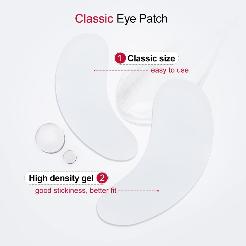 Lunamoon 50Pairs Eyelash Extension Pads Under Eye Gel Pads Lash Pads Lint Patches Under Eye Patches Eye Pads for Eyelash Extensions (BlackOR)