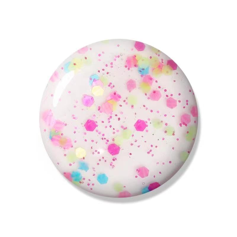 BLUESKY Bluesky Gel Nail Polish, Confetti Pop, Clear Base, Multicoloured Glitter, Long Lasting, Chip Resistant, 10ml (Requires Drying Under UV LED Lamp)