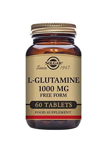 Solgar L-Glutamine 1000 mg Tablets - Pack of 60 - Supports Muscle Function - for Active Lifestyles - Great Addition to Whey Powder - Vegan