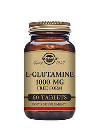 Solgar L-Glutamine 1000 mg Tablets - Pack of 60 - Supports Muscle Function - for Active Lifestyles - Great Addition to Whey Powder - Vegan