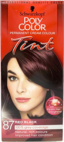 3 x Schwarzkopf Poly Color Permanent 87 Red Black