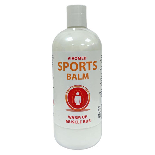 Vivomed Sports Massage Balm – Warming Muscle Heat Up Rub for Pre-Exercise Relief & Recovery | Arnica & Helianthus Oil Lotion | 500ml Warm Up Cream for Joint Pain, Muscle Aches, Injury Prevention