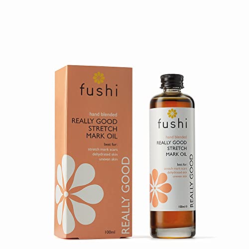 Fushi Really Good Stretch Mark Oil 100ml | Best for Stretch Marks, Scars, Dehydrated Skin & Uneven Skin Tone | Unfragranced Natural Formulation | Triple Strength Indian Tulsi |Ethical & Vegan
