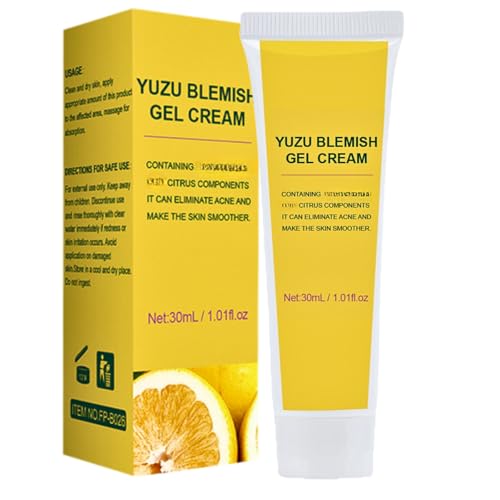 TBeautfave Yuzu Blemish Gel Cream - Lightweight Gel Moisturizer with Natural Extracts to Target Acne, Even Skin Tone, Skin Care for Face