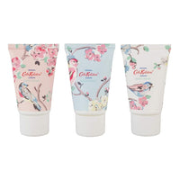 Cath Kidston Hand Cream 3x 30ml, Shea Butter, 3 Fragrances, Hand Care Moisturiser, Pocket and Travel Size, Vegan and Cruelty Friendly, Beauty Gift For Her, Blossom Birds Collection