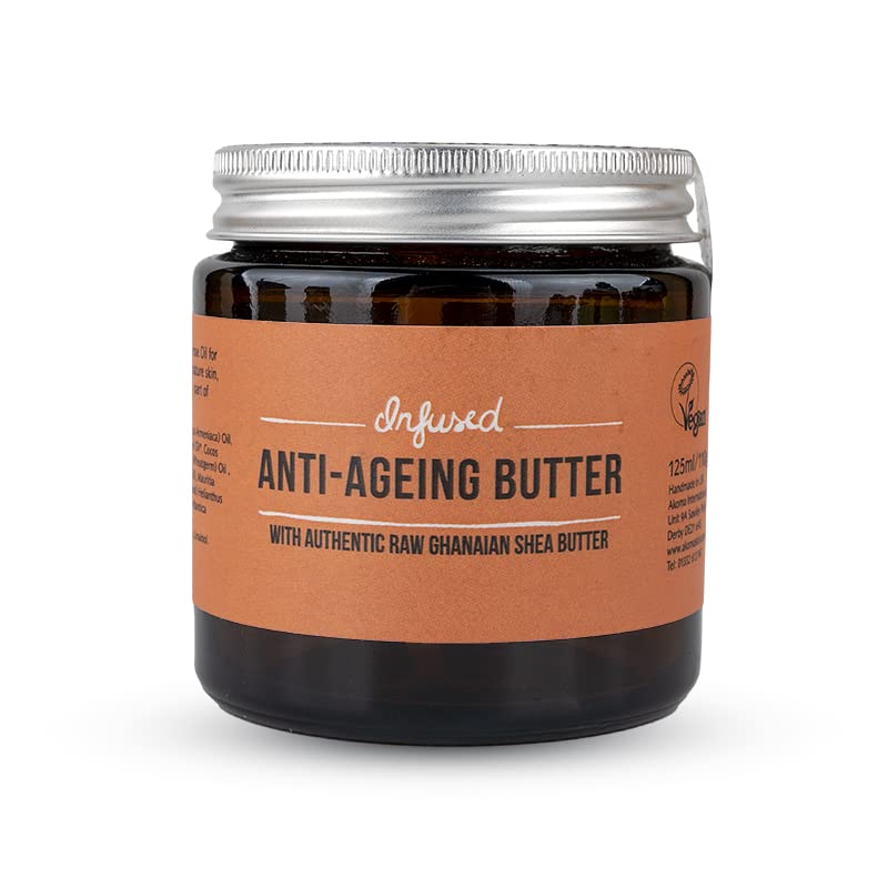 akoma Infused Shea Body Butter. Our Special Anti-Ageing Formula with Buriti Oil and Evening Primrose Oil