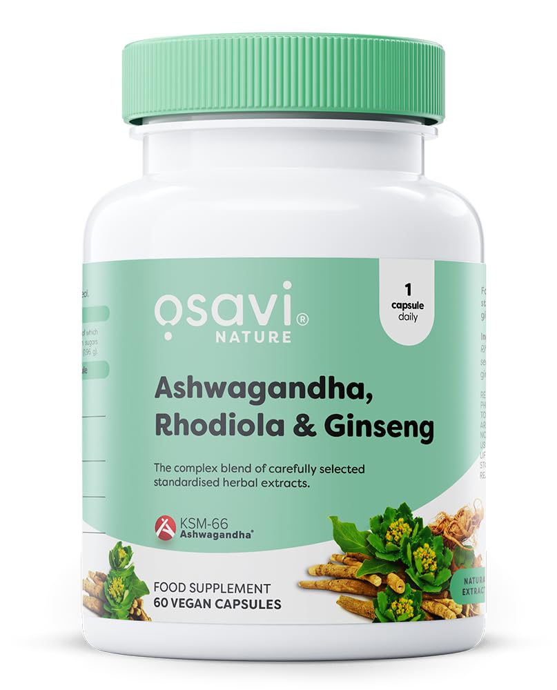 OSAVI Osavi Ashwagandha + Rhodiola & Ginseng - 60 Vegan Capsules