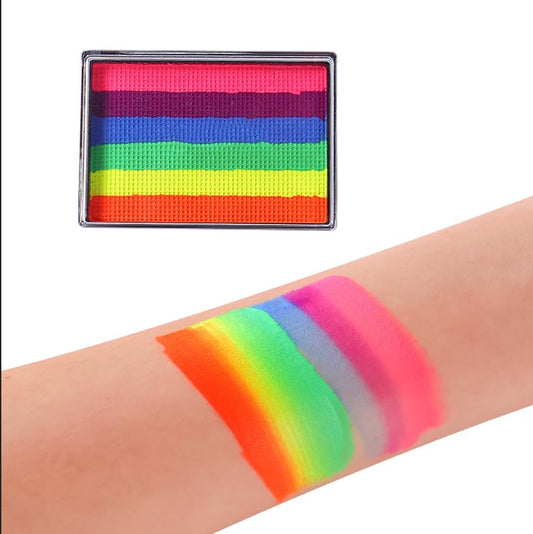 RubyTint Rainbow Face Paint – 6 Colors Body & Face Painting Palette – Easy-to-Apply Water-Based Formula Quick Drying, Colorful Makeup for Kids & Adults Ideal for Halloween, Cosplay, Party Carnival (02)