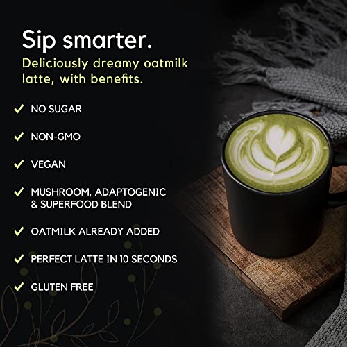 Matcha Fuel SuperLatte - Mushroom, Superfood & Adaptogenic Latte Powder | Energy, Focus & Immunity | Lion's Mane, Reishi, Cordyceps, KSM-66 Ashwagandha | Gluten Free | Vegan | 15 Servings (300g)