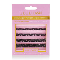 TUTU LASH Tutu Lash DIY Cluster Lashes ALL OUT 56 x cluster lashes self application easy to apply lashes lash cluster box re-usable vegan (All Out Cluster Lash Box)