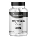 Magnesium Citrate Capsules 1480mg, 180 Per Bottle 3 Months Supply UK-Made, High Absorption Magnesium Supplements, Contributes to The Normal Function of Bones, Teeth, Energy - Naturesupplies…
