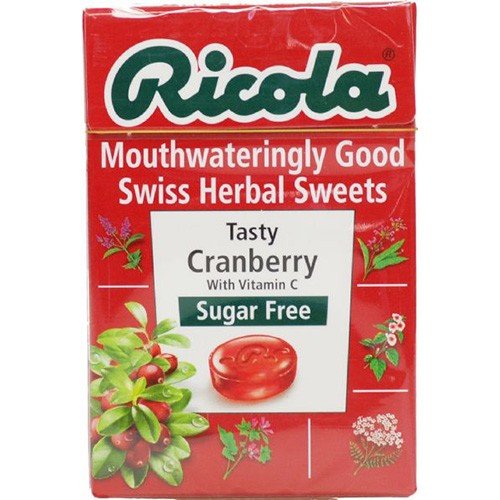 (3 PACK) - Ricola - Cranberry SF Lozenges Box | 45g | 3 PACK BUNDLE