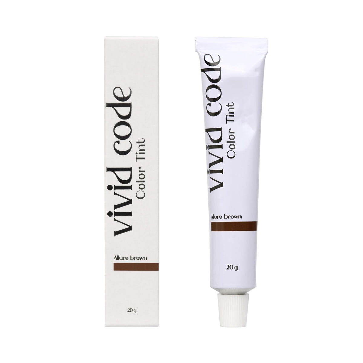 QBS VIVID CODE Brow Color Tint for Eyebrows (Allure Brown 20ml)