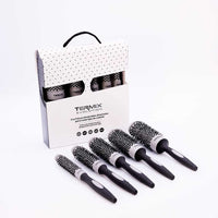 Pack Termix Evolution Basic - Hairbrushes for Normal Hair with ionized bristles for Hair of Medium Thickness- It Includes 5 diameters Ø 17, 23, 28, 32 y 43 mm