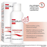EMOLIUM Emolium Bath Emulsion Dry Atopic Skin Baby and Adult 400ml