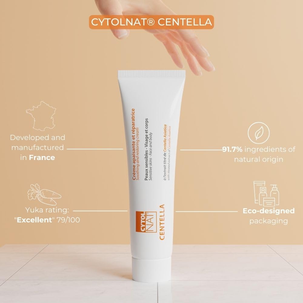 Cytolnat Centella Soothing and Repairing Cream – Hypo-allergenic and Non-Comedogenic – 100 ml