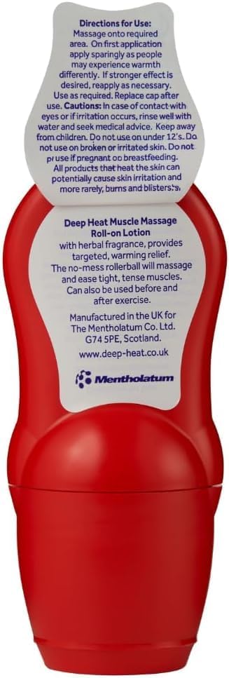 AHASON'S Deep Heat Muscle Massage Roll on Lotion,Pack of 3