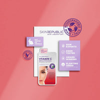 Skin Republic Vitamin C Brightening Sheet Face Mask | Helps Brighten and Even Skin Tone | For a Radiant Complexion | Made in Korea (Pack of 1)