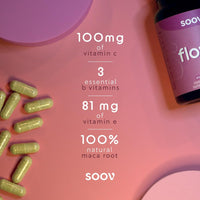 Flow by Soov | Daily Period Health Multivitamin | Relieve Hormonal Imbalances Throughout The Month | G&G Vitamins