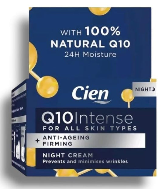 Cien - Lidl | Q10 Intense - Night Cream | Anti Ageing Firming | Prevents & Minimises Wrinkles | 50mL