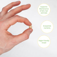 Etanics Skin, Hair & Nails with Biotin & Vitamins A, C & E – 60 Tablets Beauty Supplements with Vitamin C & Biotin for Men and Women – Vegan and Vegetarian – Etanics - Made in The UK