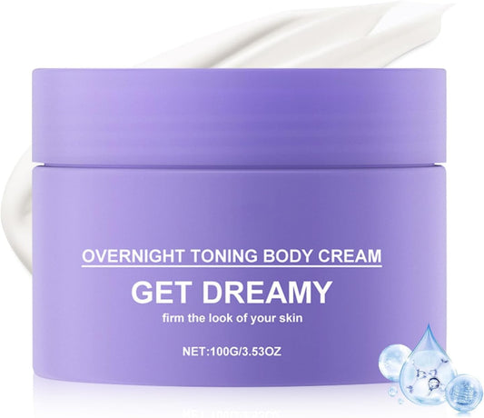Generic Overnight Toning Body Firming Cream, Get Dreamy Overnight Toning Whip,Bodys Firming Whip, Anti-Wrinkle Skin Tightening Gel, Body Firming Whips for All Skin Types - 3.53floz